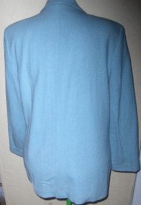 ALFRED DUNNER BEAUTIFUL BABY BLUE WOOL BLAZER SIZE 16P NWOTS