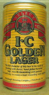 Golden Lager Beer Aluminum Bank Top Can Pittsburgh Brewing 