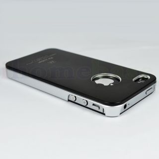 New Black Metal Aluminum Matte Hard Skin Snap on Case Cover for iPhone 