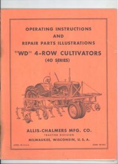 TM 64C ALLIS CHALMERS WD 4  ROW CULTIVATORS 40 SERIES EXPLODED VIEWS 