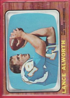 1966 Topps 119 Lance Alworth HOF San Diego Chargers