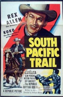 South Pacific Trail Rex Allen Orig 1sheet Poster