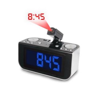   Ele CR916E Am FM Projection Alarm Clock Radio w Blue LED