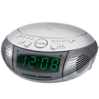  JCR 332 Am FM Dual Alarm Clock Radio with Top Loading CD Player
