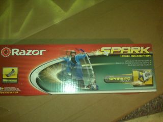 Brand new Razor Spark Kick Scooter; blue; includes bonus spark 