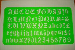 Big & small Gothic Cursive English alphabet letter plastic stencil 