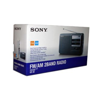 Sony ICF 38 Portable Am FM Pocket Radio Black ICF38 New