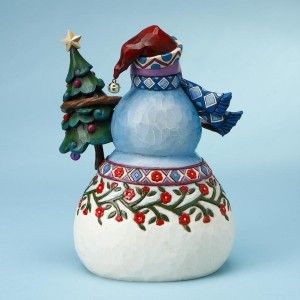 Jim Shore 2010 Snowman With Tree and Pipe 4017671