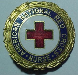 WW2 BB B American Red Cross RD Nurse Pin Arc