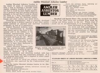 Ambler Asbestos Ebonized Lumber Unrestricted Navy Use