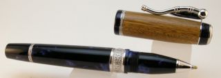 Delta Amerigo Vespucci Blue Wood Limited Edition Rollerball Pen New 