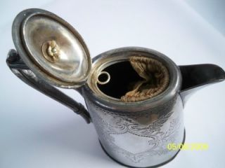 RARE Pewter Coffee Pot by Lloyd Payne Amiel C1890