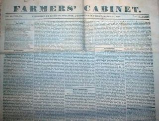 RARE 1833 Newspapers Amherst New Hampshire 175 Yrsold