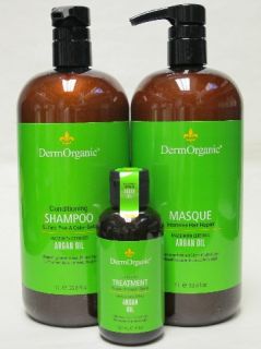 DermOrganic Shampoo Masque Liters 4 oz Treatment Set