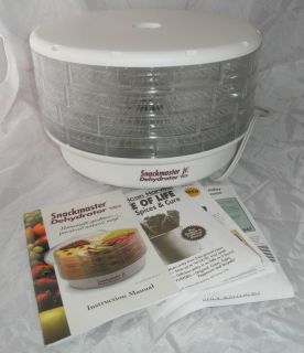 SNACKMASTER JR AMERICAN HARVEST CLEAR 4 TRAY DEHYDRATOR USED ONCE 