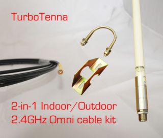 2in1 Kit 15dBi Omni Outdoor Antenna with 20ft RF Cable