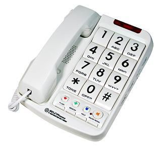 Big Button Corded Phone Amplified Hearing Impaired Bell