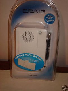 Craig Amplified iPod CD  Travel Speakers New in Pack