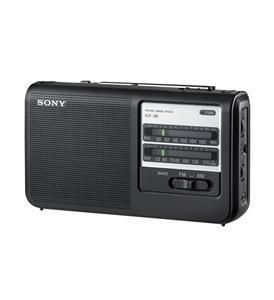 Sony ICF38 Portable Am FM Radio Batteries or AC Black