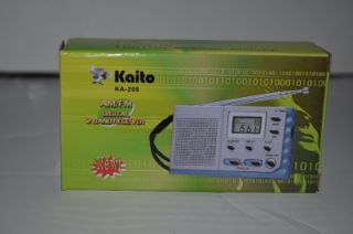NEW KAITO KA208 AM/FM POCKET RADIO WITH DIGITAL DISPLAY & SPEAKER