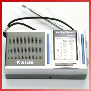Mini Portable AM FM Pocket Radio 2 Bands Receiver DC 3V