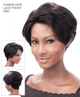 it s a wig human hair lace front wig amy 1b