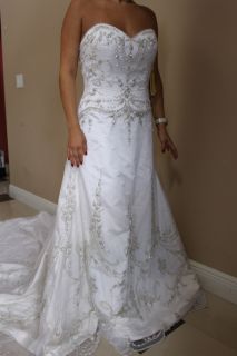 Amalia Carrara A Line Size 14 Wedding Dress Never Worn A Must See 