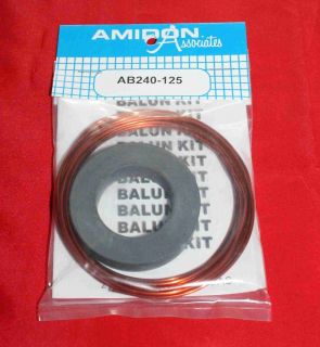 AB 240 125 Amidon 1 KiloWatt Antenna Balun Kit