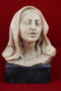 Lamenting Mother Signed A Santini Sculpture Made in Italy