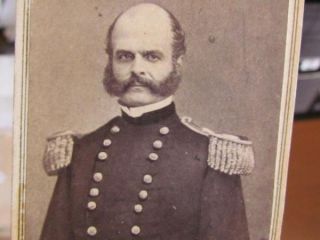 Civil War General Ambrose Burnside by Mathew Brady CDV Photograph 