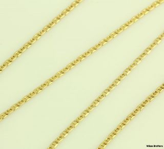 18k Yellow Gold Anchor Chain Necklace   Thin High Quality   Italy 750 