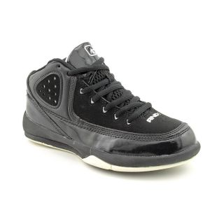 AND1 Raise Up Jr Youth Kids Boys Size 2 Black Leather Basketball Shoes 
