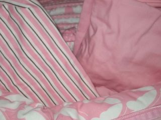 new amy coe mod baby pink butterfly crib bedding set
