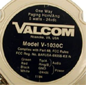 Valcom V 1030C Model 5 Watt Amplified Horn