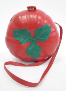Andrea Pfister Red Leather Circle Tomato Handbag $395