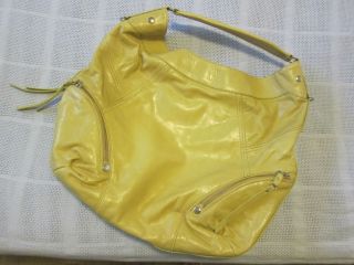 Marc New York by Andrew Mark Extra Large Yellow Leather Tote Hobo Bag 
