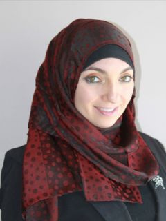 Silk Hijab Polka Dot Silk Islamic Clothing