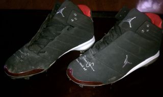 Andruw Jones Game Used Signed Nike Air Jordan Mach III Player 