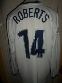   Worn & Squad Signed 2002 2003 Andy Roberts Millwall Football Shirt
