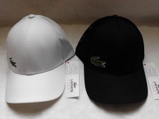   Lacoste Croc Logo Trucker Cap Hat White or Black Andy Roddick