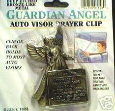 GUARDIAN ANGEL Auto Visor Prayer Clip ~ ANGEL CLIP ~NEW