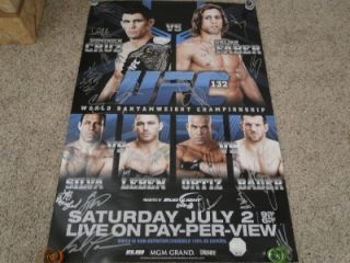 UFC 132 Autographed Poster Urijah Faber Tito Ortiz MGM
