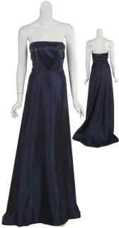 Stunning ANGEL SANCHEZ Rich Navy Silk Evening Gown Dress 6 NEW