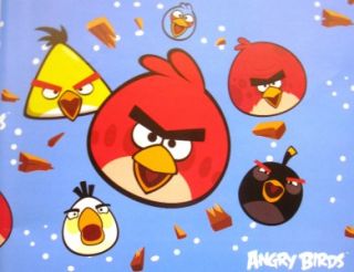 New Angry Birds Gift Wrap Party 16 Sheets Wrapping Paper