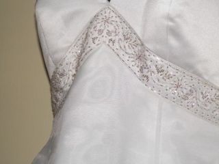 Alfred Angelo Wedding Gown Dress Size 10 Style 1528 White Satin Halter 