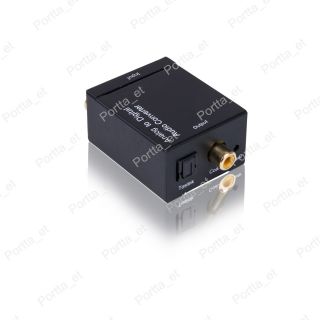 Analog Audio to Digital Optic Coaxial RCA Toslink Signal Converter 