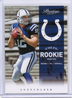 Andrew Luck 2012 Panini Prestige Football Rookie RC Colts Top Pick 229 