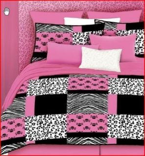   Full Size Bed in A Bag Animal Print Comforter Bed Set New
