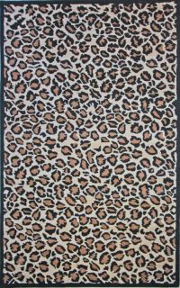 Animal Prints Area Rugs 8x10 Beige Leopard Skin Carpet