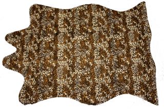 Fabulous Faux Animal Sheepskin Floor Rug Cheetah Print Large 100x150 
